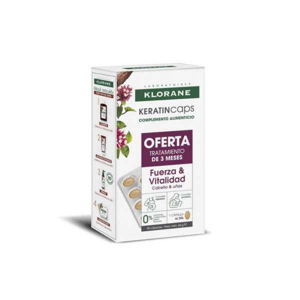 KLORANE Trio Keratincaps anticaída 3 meses