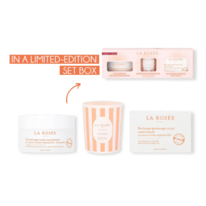 289 LA ROSEE pack especial 10 AÑOS exfoliante corporal + recarga + vela edición limitada