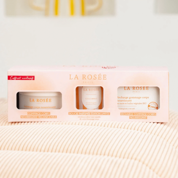 290 LA ROSEE pack especial 10 AÑOS exfoliante corporal + recarga + vela edición limitada