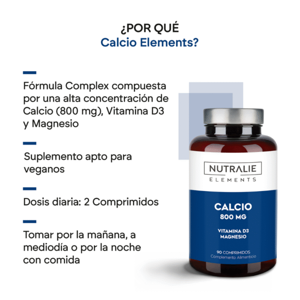 Nutralie Calcium 800 mg 90 comprimidos – Huesos y Músculos Fuertes