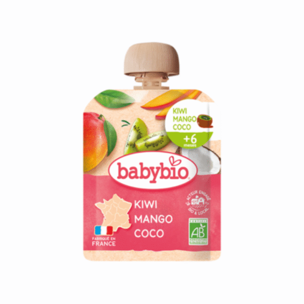 10 Babybio Pouch Kiwi Mango Coco 90 g – Ecológico Tropical