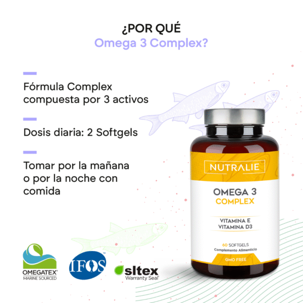 Nutralie Omega-3 Complex 60 cápsulas – Salud Cardiovascular y Cerebral