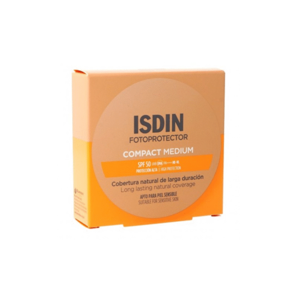 Fotoprotector ISDIN Maquillaje Compacto SPF50+ Medium 10 g – Protección y Tono Natural