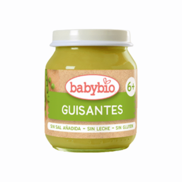 Babybio Potito Guisantes 130 g – Puré Vegetal Ecológico