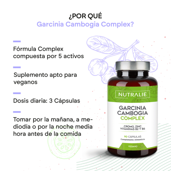 pauta de garcinia camboia Nutralie Garcinia Cambogia Complex 90 cápsulas – Control de Apetito y Metabolismo