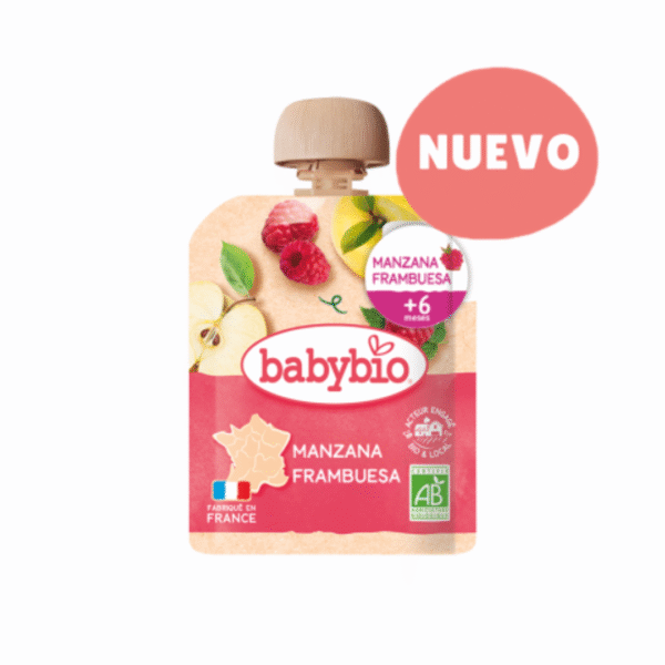 Babybio Pouch Manzana Frambuesa 90 g –  Ecológico Frutal