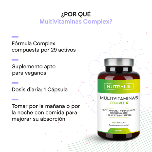 Nutralie Multivitamins Complex 60 cápsulas – Vitaminas y Minerales Esenciales