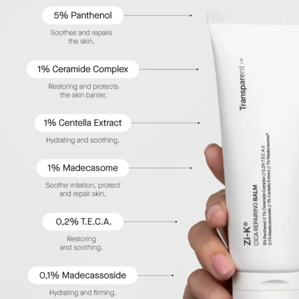 Transparent Lab ZI-K Balm – Bálsamo Reparador Calmante Intensivo 100 ml
