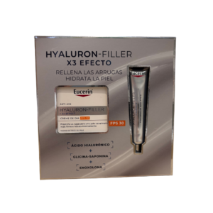 Pack Eucerin Hyaluron-Filler x3 Effect crema SPF 30 + Contorno de ojos - Rellena arrugas e hidrata la piel