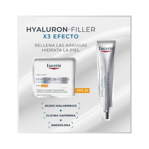pack (52) Pack Eucerin Hyaluron-Filler Día SPF 30 + Contorno de Ojos SPF 15