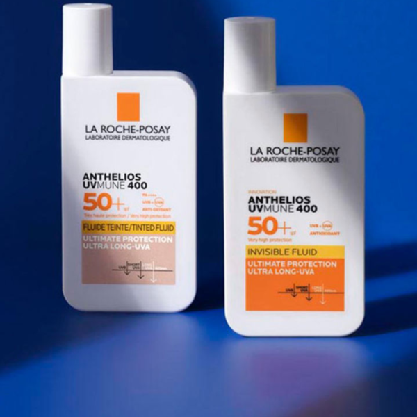 solar invisible anthelios uv mune con color y sin color