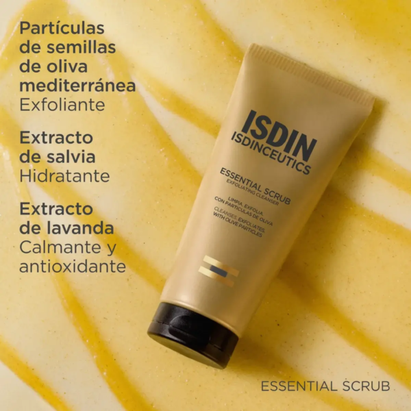 48 Isdinceutics Essential Scrub Limpiador Facial Exfoliante Suave 100 g