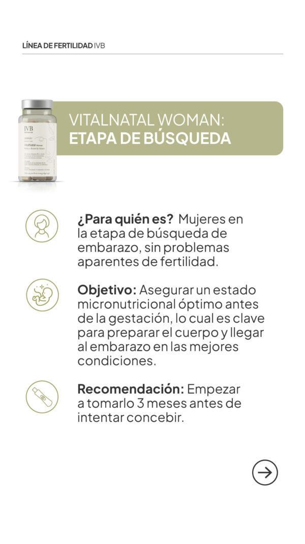 LINEA-FERTILIDAD-STORY-2 (1) IVB Wellness Lab VitalNatal Woman 60 Cápsulas